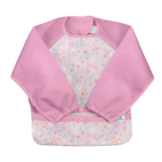 Snap   Go® Easy-wear Long Sleeve Bib Pink Wildflowers