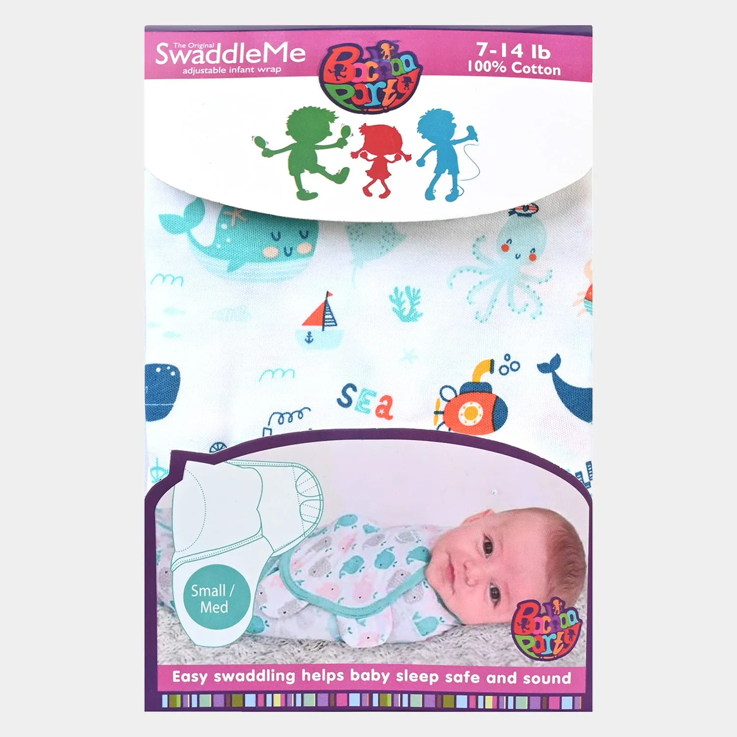 Swaddle Marine Life-White