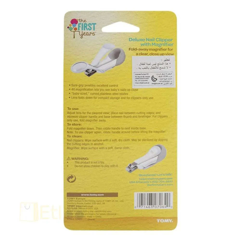 The First Years Nail Clipper W/ Magnifier White & Grey || Birth  to 12months