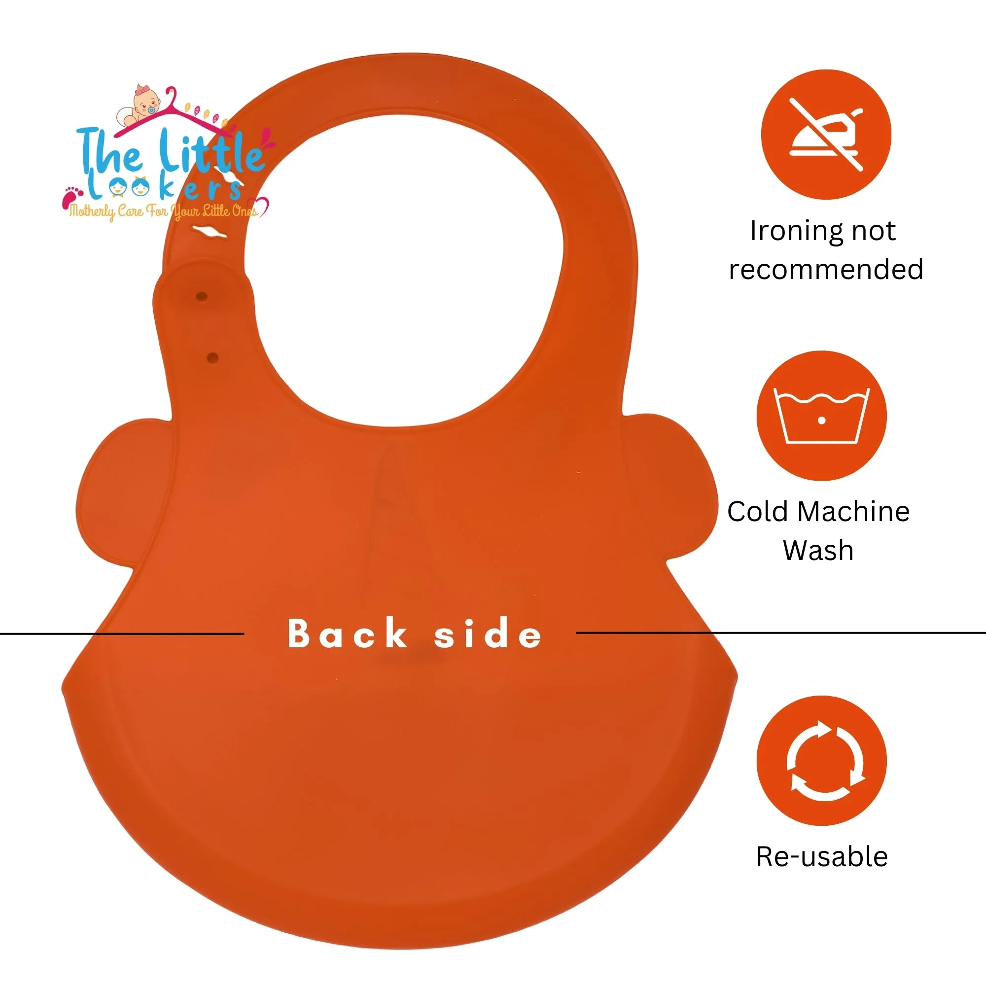 THE LITTLE LOOKERS Silicone Feeding Bib with Adjustable Strap, Waterproof, Easy to wash, Stain Proof | BPA Free/Soft Material Bibs with Tray/Food Catcher