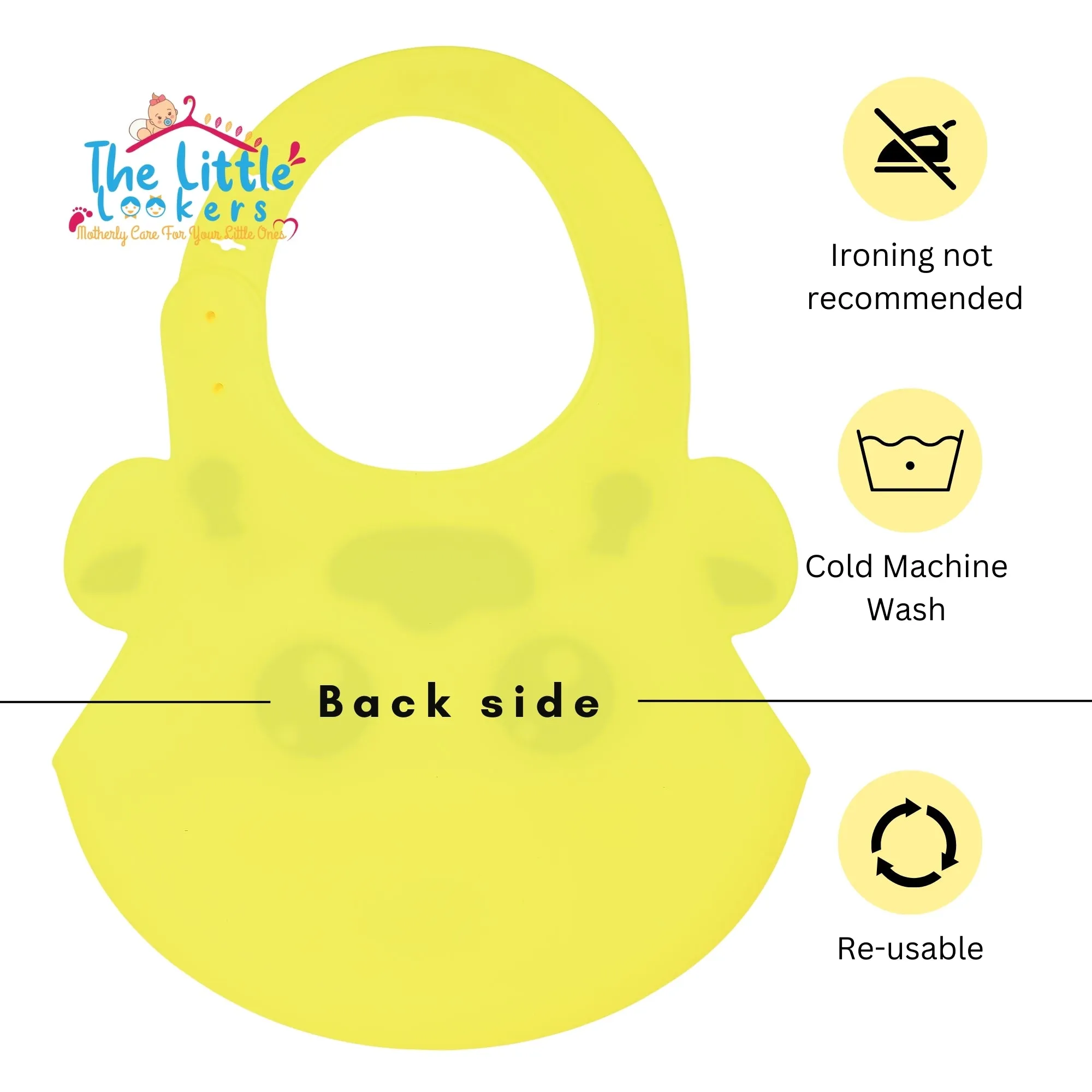 THE LITTLE LOOKERS Silicone Feeding Bib with Adjustable Strap, Waterproof, Easy to wash, Stain Proof | BPA Free/Soft Material Bibs with Tray/Food Catcher