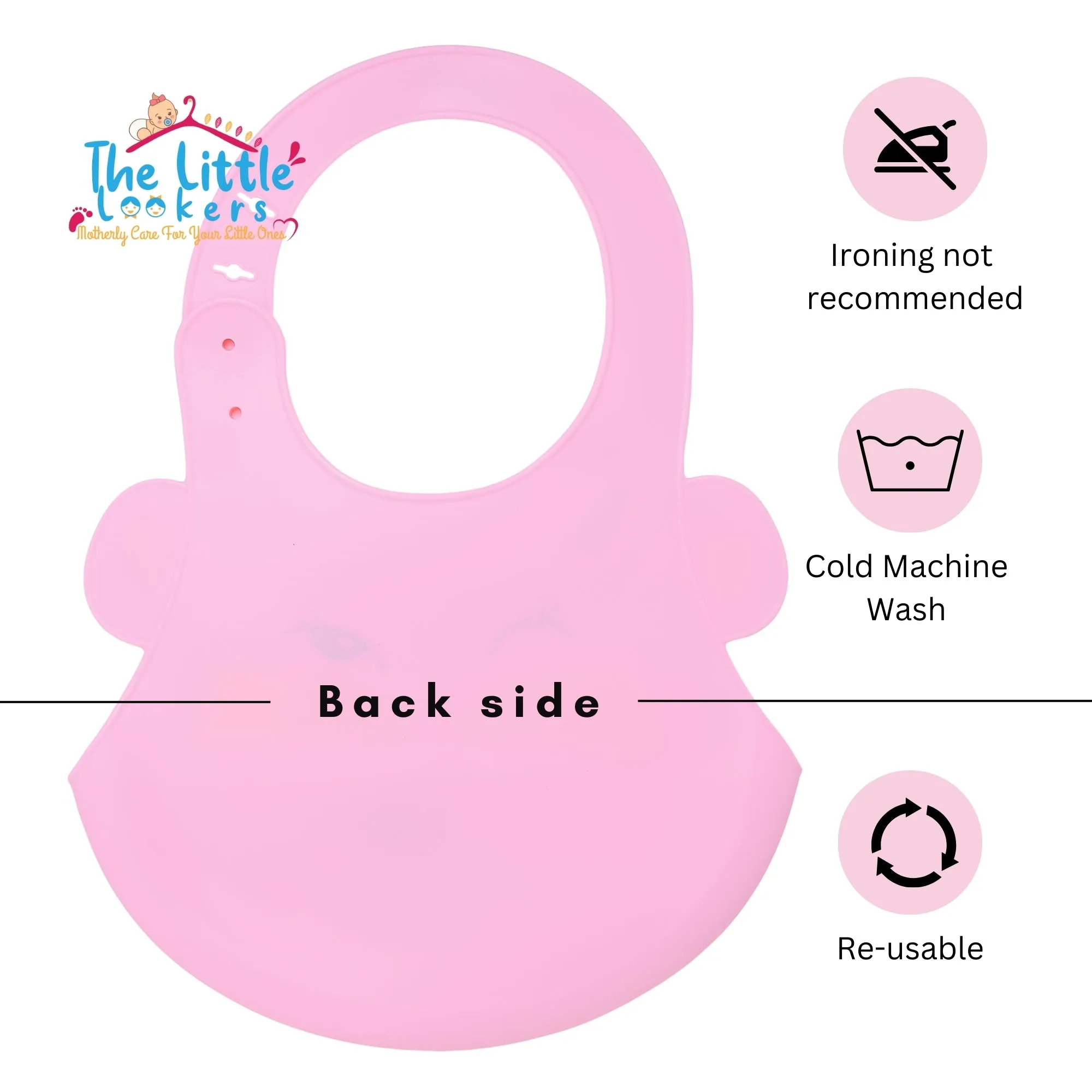 THE LITTLE LOOKERS Silicone Feeding Bib with Adjustable Strap, Waterproof, Easy to wash, Stain Proof | BPA Free/Soft Material Bibs with Tray/Food Catcher